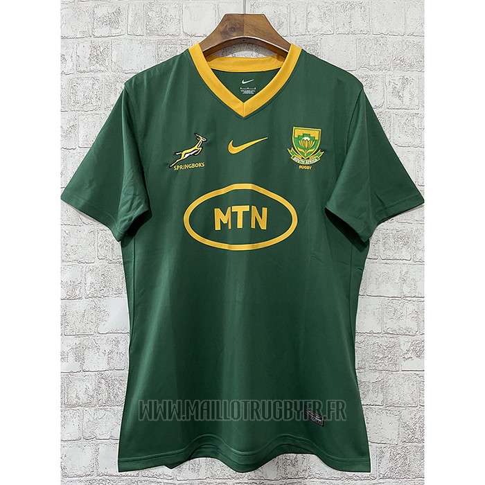 Maillot Afrique Du Sud Rugby 2024 Domicile Vert